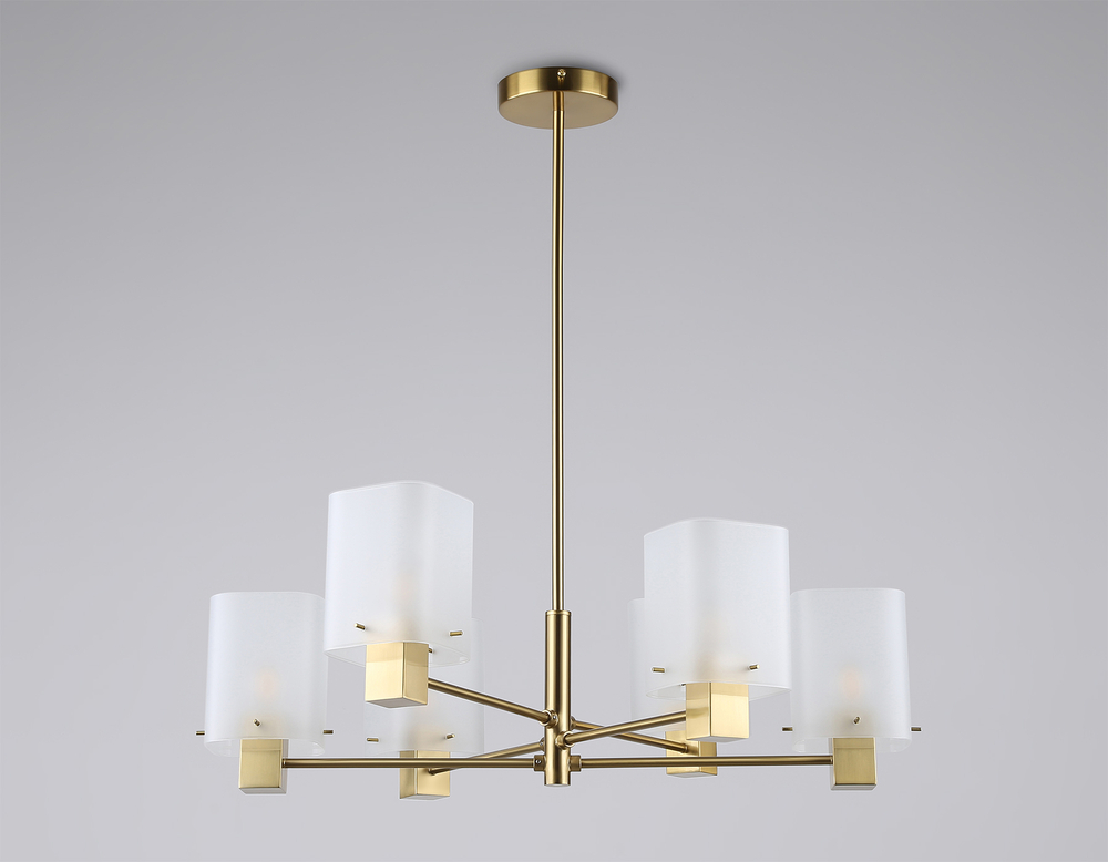 Светильник подвесной LH57031/6 BS/SM латунь/дымчатый E14/6 max 40W D690*690