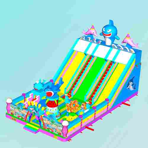 Коммерческий надувной батут «В гостях у акулы», 18*10*7 м