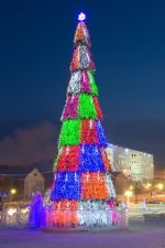 Светодинамическая елка сегментная, встроенное освещение - "Сибирская" 30 м