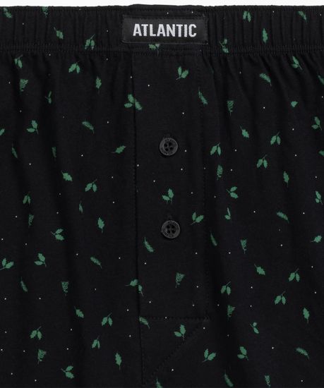 Трусы (2 шт) мужские семейные Atlantic 2MBX-058, хлопок, черный + черный