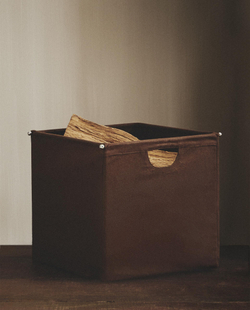 Zara Home Корзина из хлопка, цвет коричневый, 36 см