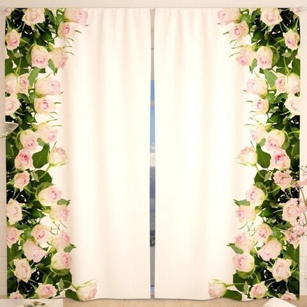 Фотошторы "РД. ОБЪЯТИЕ БЕЛЫХ РОЗ", Россия.