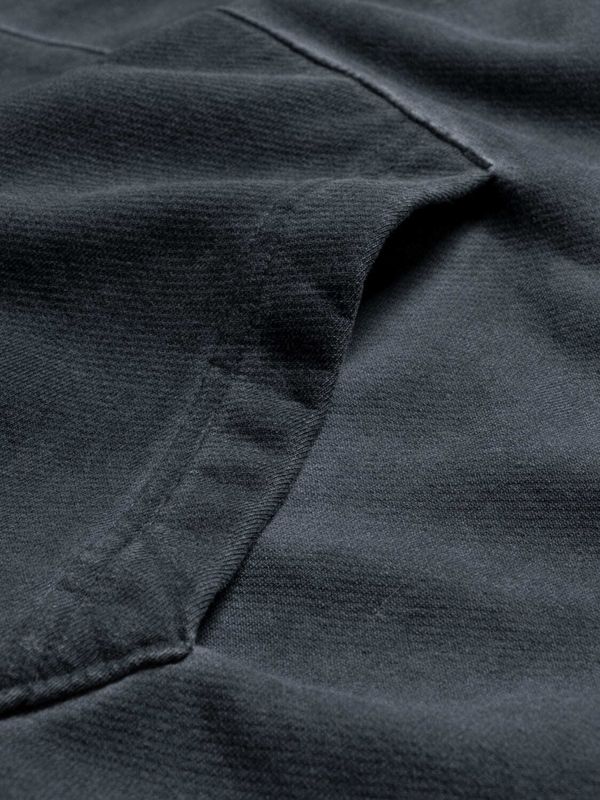 Худи Logo на молнии garment dye темно-серый - фото 7