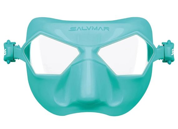 Маска Salvimar Incredibile голубой силикон/прозрачные линзы