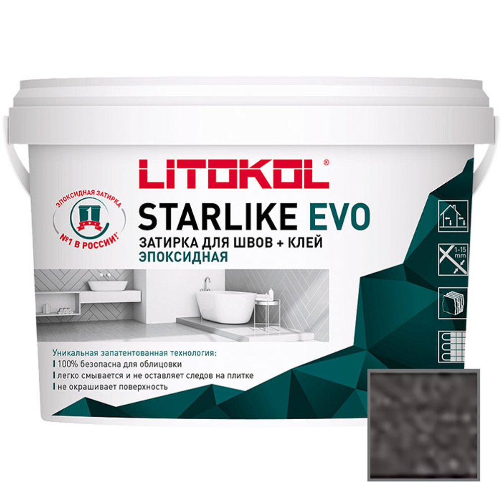 Затирка эпоксидная Litokol Starlike Evo S.140 Nero Grafite 5 кг