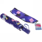 Зонт женский полуавтомат «Ultramarine - Геометрия», микс 6 цветов, 8 спиц, d-100см, длина в слож. виде 68см