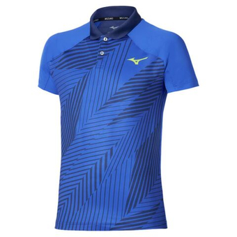 Мужское теннисное поло Mizuno Stargazer Short-Sleeve - dazzling blue