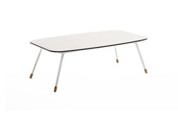 "Верона" журнальный стол из HPL 120х65, H40, каркас светло-серый (RA L7035) муар, цвет столешницы "серый гранит"