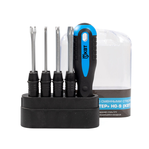 Набор отверток со сменными стержнями НО-9 серия МАСТЕР КВТ