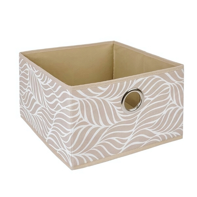Короб для хранения "Листья", Д280 Ш280 В180, бежевый