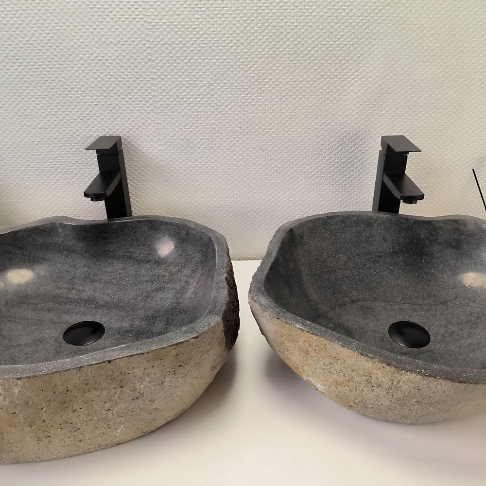 Раковина из речного камня ПАРА! RS-63838 54*47*15 2шт 0127