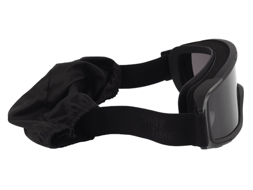 Маска стрелковая ShotTime Puma, защитная, чёрная, линза серая