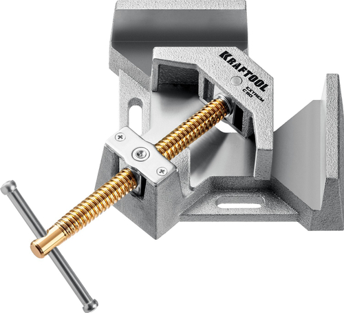 Экстрамощная стальная угловая струбцина для сварочных работ KRAFTOOL EXTREM C90 две опорные поверхности по 88 мм, глубина зажима 90 мм