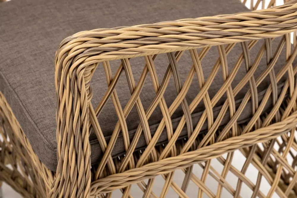 "Латте" обеденная группа плетеная, цвет соломенный