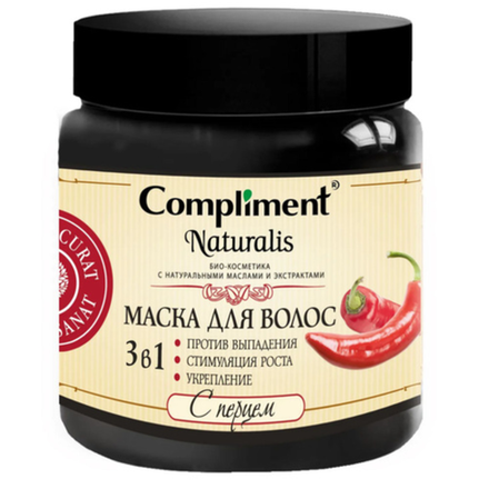 Маска для волос Compliment Naturalis 3в1 С перцем 500 мл