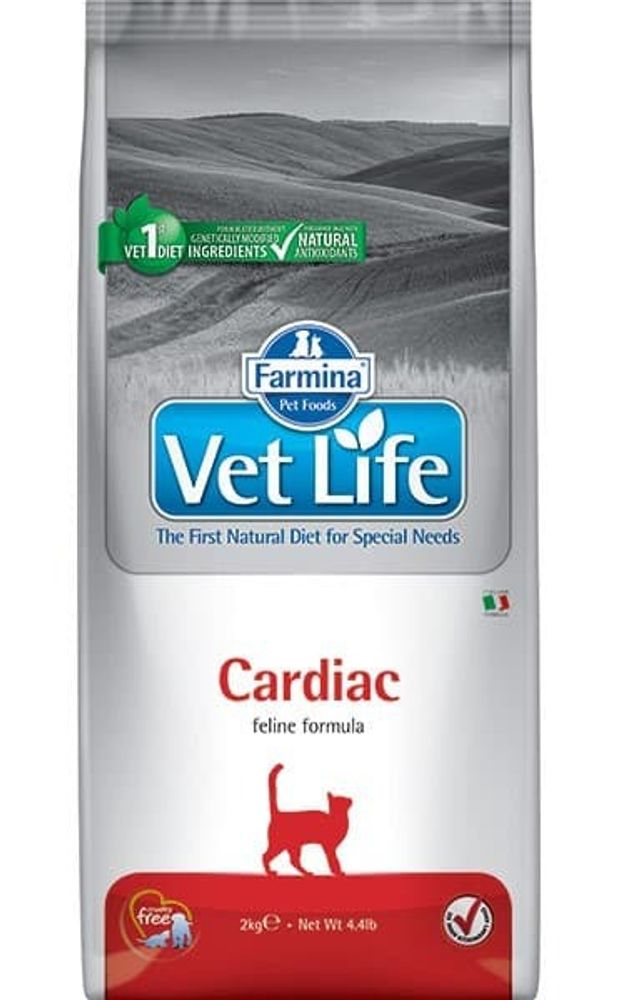Farmina 2кг Vet Life Cat Cardiac диета для кошек при заболеваниях сердца