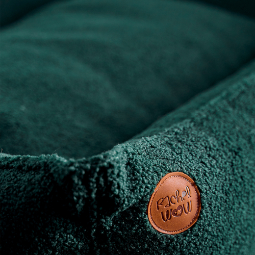 Лежанка из кучерявого микровелюра, изумрудный (+ ПОДАРОК) Rachel WOW