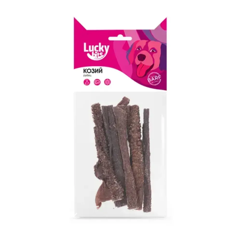 Лакомство для собак Lucky bits козий рубец, 40 г