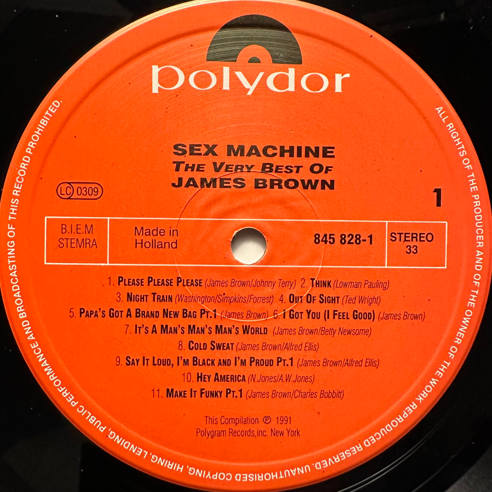 James Brown - Sex Machine: The Very Best Of James Brown (Голландия 1991г.)