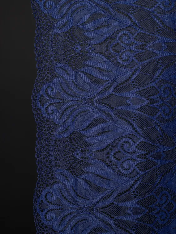 03-294 ОПТ Кружево эластичное 24 см, темно-синий 061