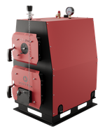 Твердотопливный котел длительного горения Изуран-16 в кожухе на 16 кВт. Отапливаемое помещение до 432 куб.м. Производитель - Изуран