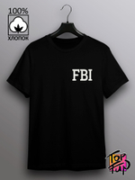 Футболка с принтом FBI