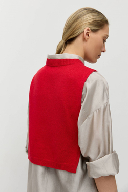 Манишка из смесового кашемира с завязками