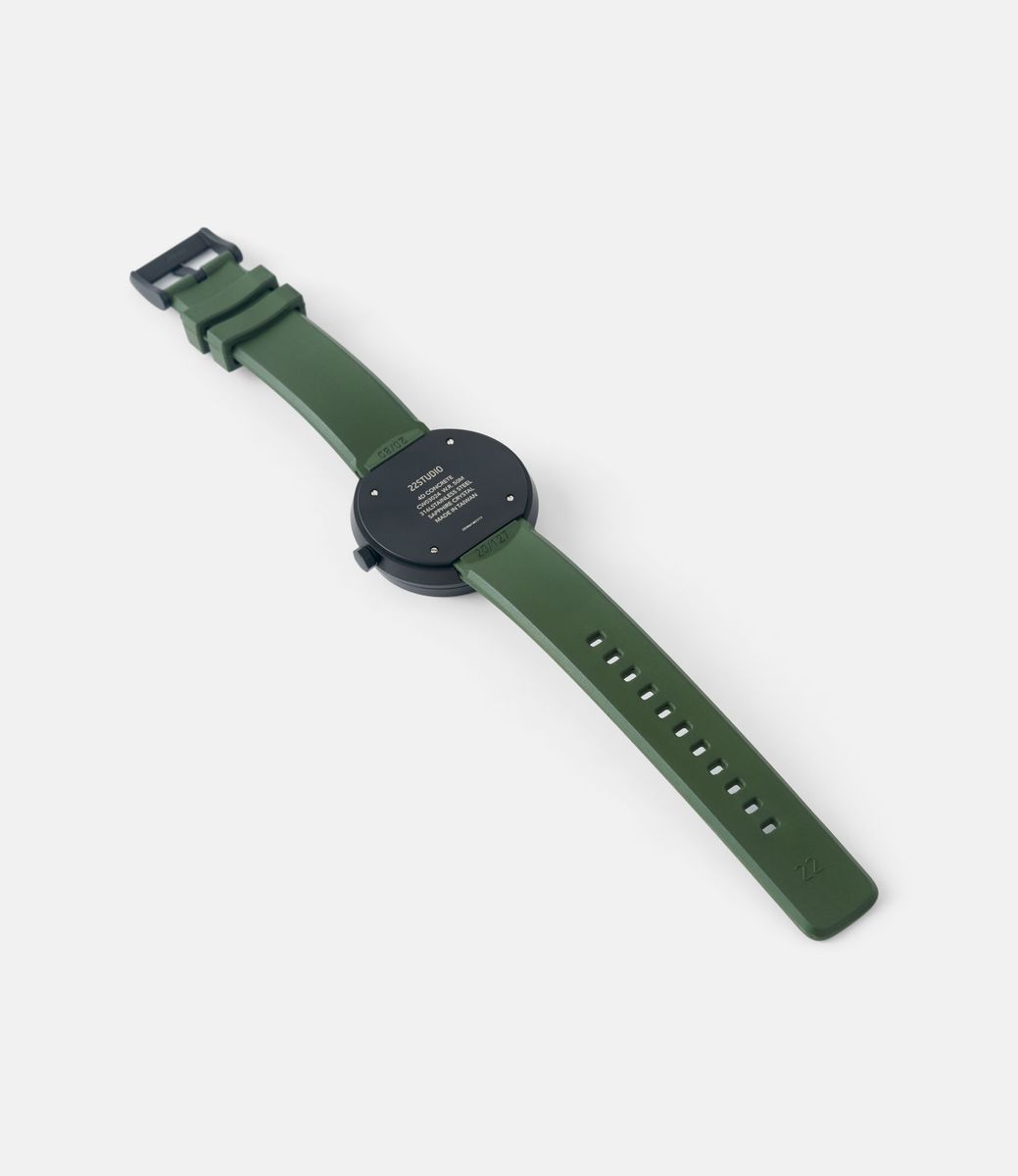 22 Studio 4D Watch Moss Green — часы с циферблатом из бетона (44 мм)
