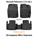 Автомобильные коврики ЭВА с бортами для Renault Talisman I (15-22г.)