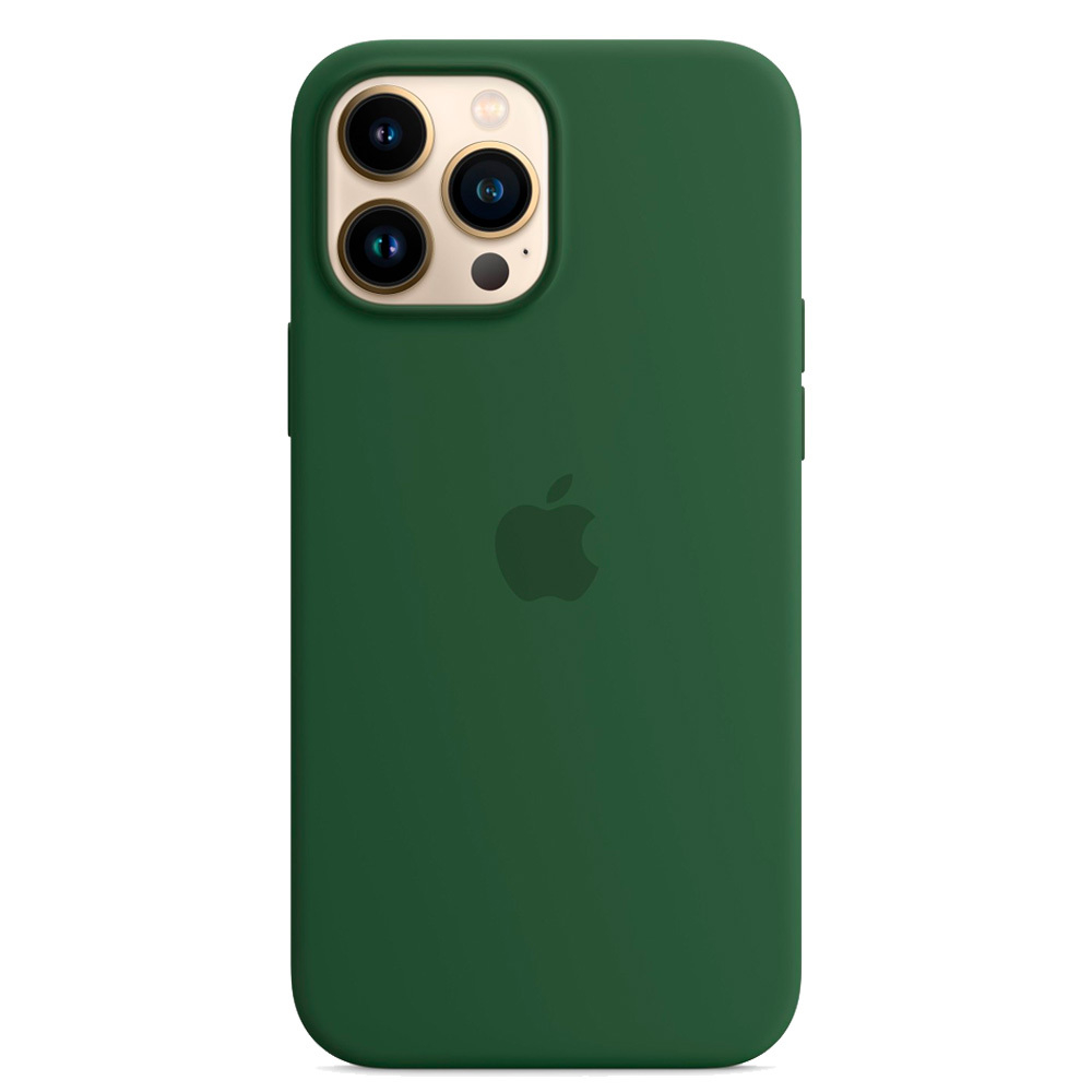 Силиконовый чехол с поддержкой MagSafe Apple Silicone Case для iPhone 13 Pro, Clover (Зеленый клевер)