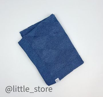 Плед вязаный "Basic" Джинс