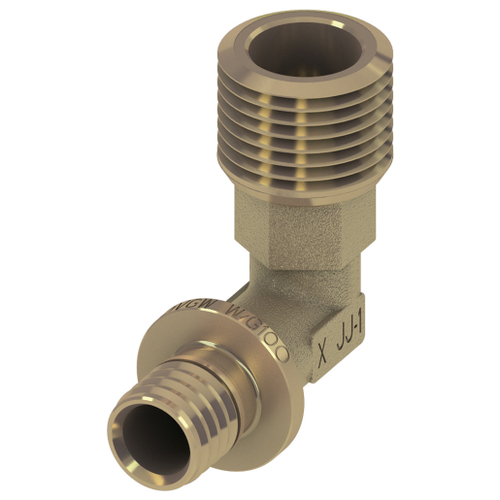 Уголок TECE соединительный с ниппелем 20x1/2", латунь