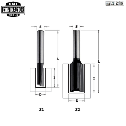 Фреза концевая CMT-contractor пазовая S=8 D=12x20x50 Z=2 K911-120