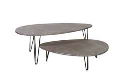Стол журнальный Дадли серый бетон/чёрный