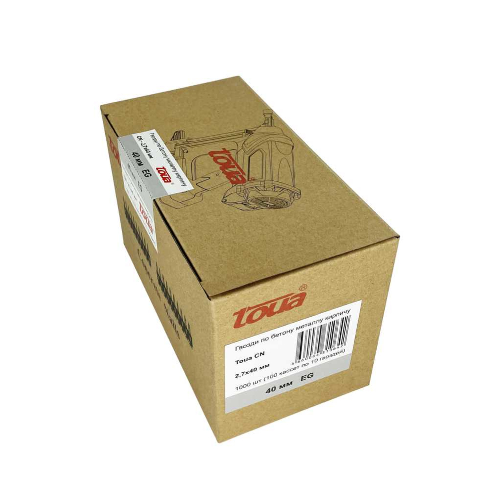 Гвоздь тип CN диаметр 2.7 мм длина 17/19/22/25/30/32/35/40 мм стандартный, гальванизированный, упаковка 1000 шт.