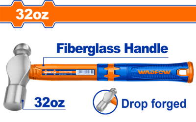 Молоток с круглым бойком 900 гр (6/18) WADFOW WHM5332