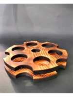 Деревянная шотница из кедра с 6 стопками.