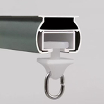 Тихий алюминиевый карниз для штор с бегунками, потолочный/настенный