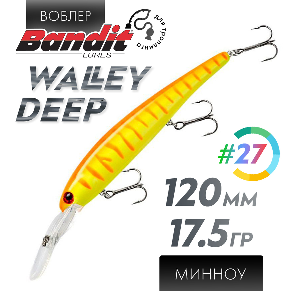Воблер Bandit Walleye Deep (120мм, 17.5гр)