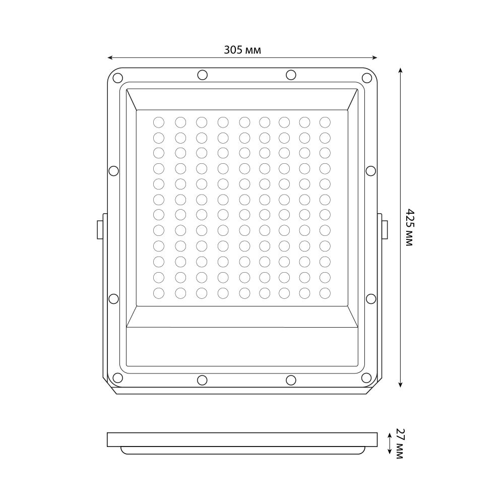 ULF-F51D-200W-6500K IP65 200-240V GREY Прожектор светодиодный. Дневной свет 6500K. Угол 90 градусов. Корпус серый. TM Uniel