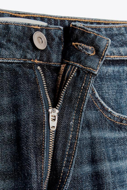 ZARA ДЖИНСЫ TRF BAGGY BALLOON СО СРЕДНЕЙ ПОСАДКОЙ, МОРСКОЙ СИНИЙ