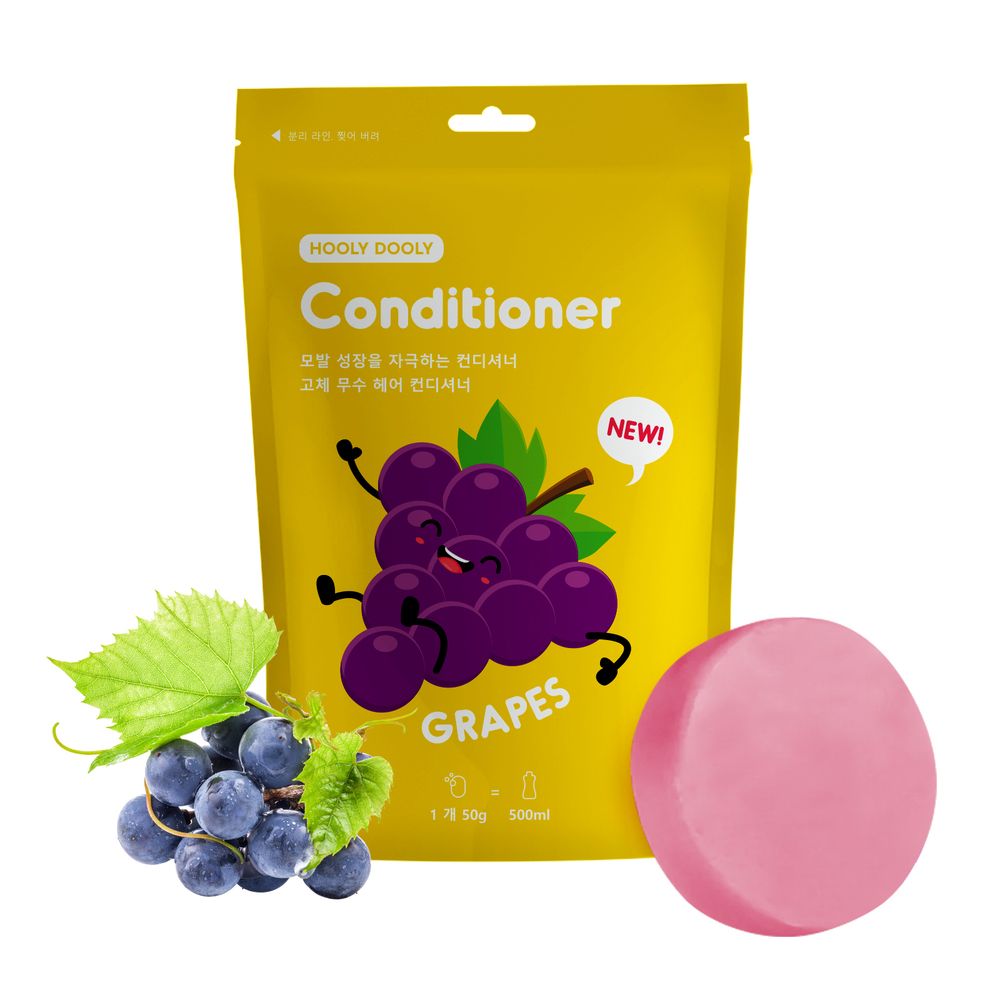 Кондиционер твердый для стимуляции роста волос виноград HOOLY DOOLY Grapes Conditioner 50 гр