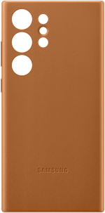 Чехол-накладка Samsung Leather Case для Galaxy S23 Ultra натуральная кожа (Camel) (EF-VS918LAEGWW)