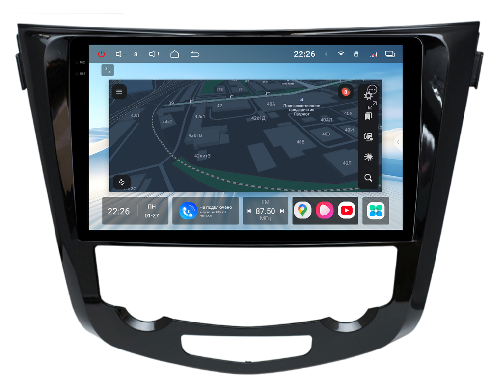 Магнитола для Nissan X-Trail T32, Qashqai J11 2014-2022 (климат, рамка большая) - Redpower 85301 PRO/PROmax ТОП звук, 2K QLED, Android 14, CarPlay, 4G SIM-слот