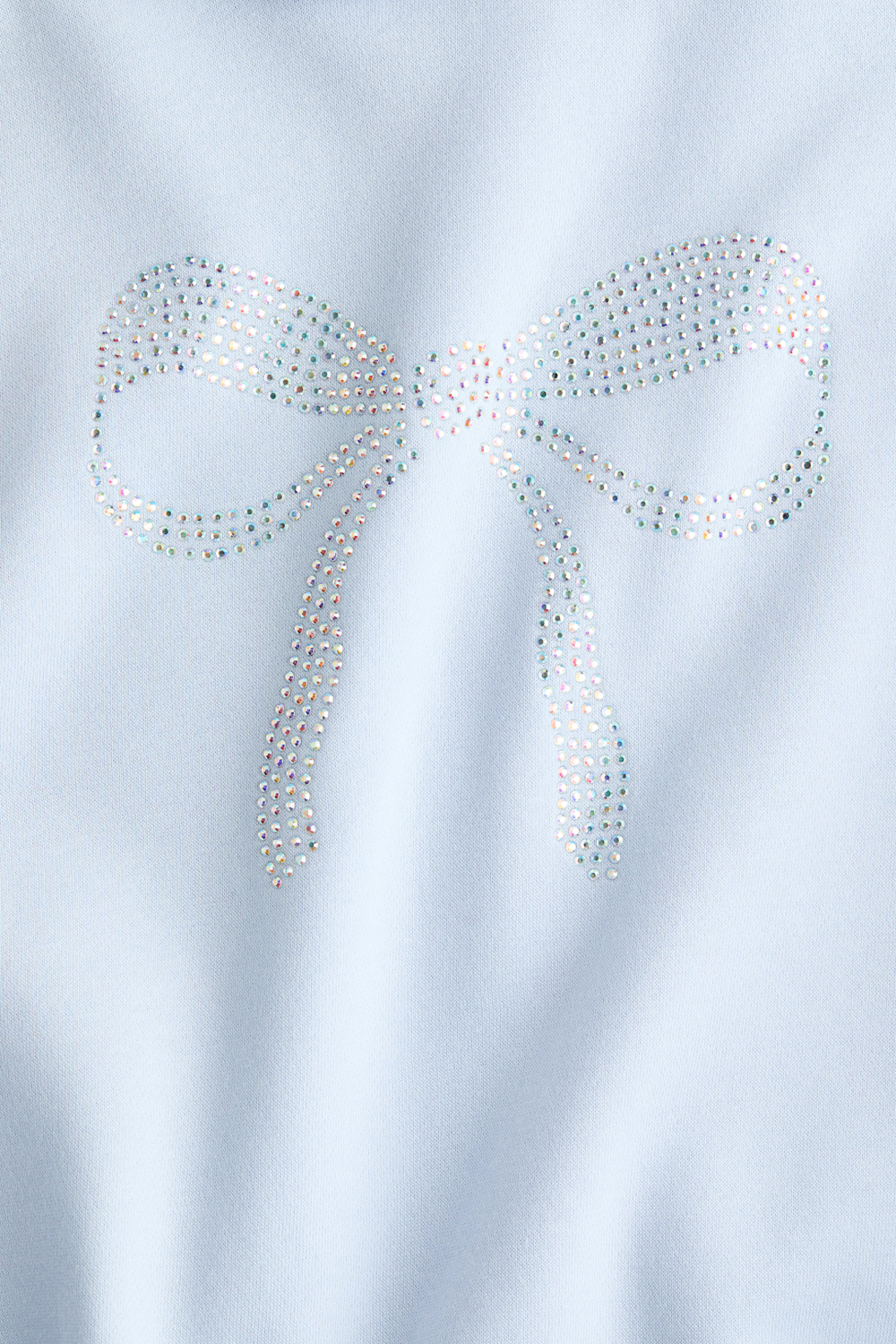 H&M Толстовка с капюшоном и принтом, светло-голубой