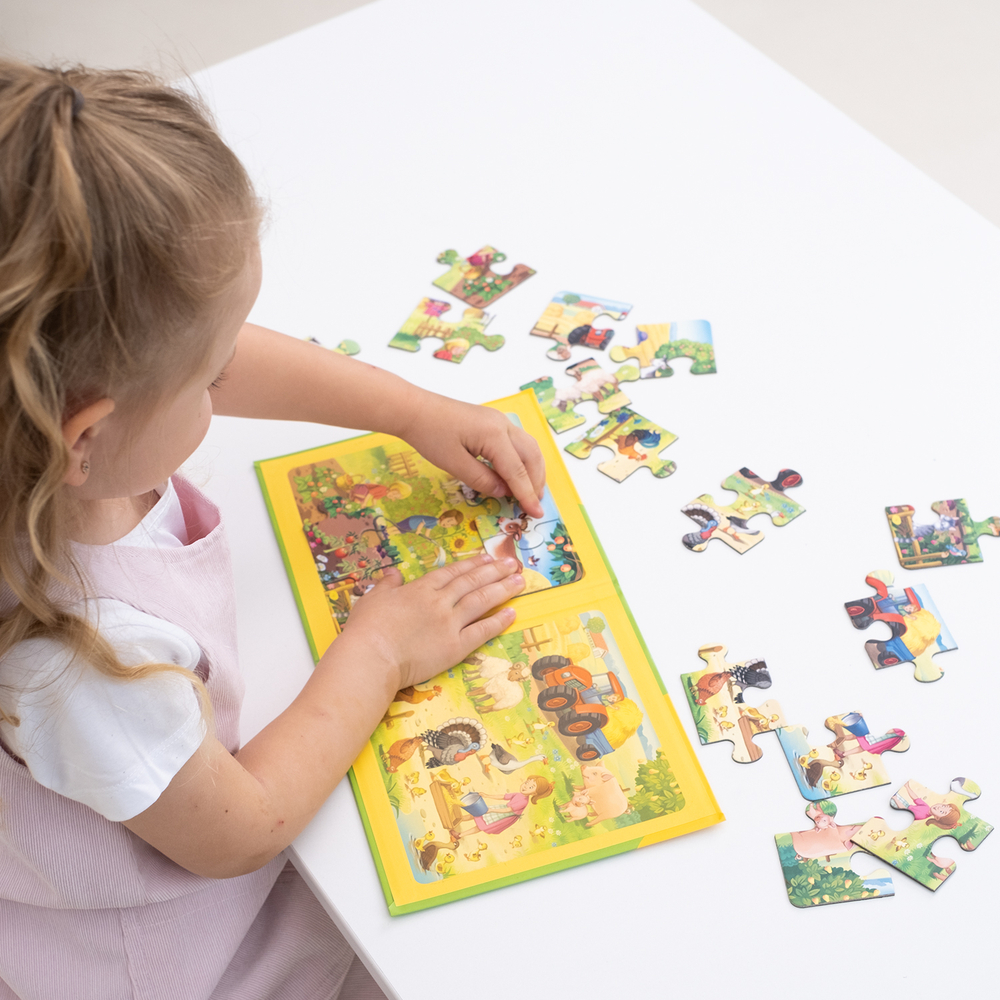 В деревне, магнитные пазлы