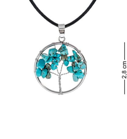 NP-04/10 Кулон с камнями «Бирюза»