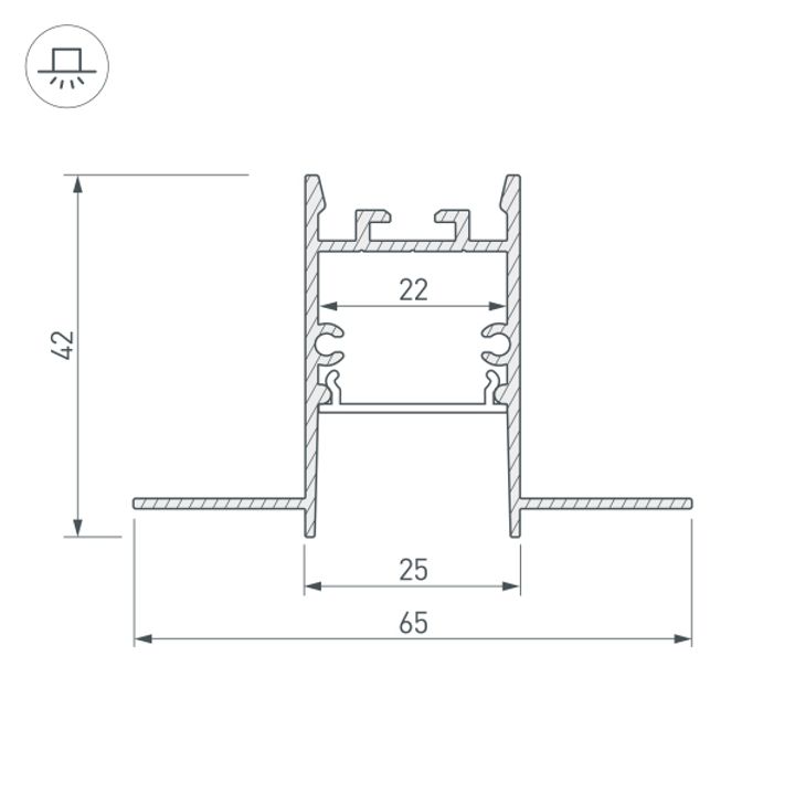 Профиль Arlight SL-Comfort22-Fantom-2000 Anod 033275