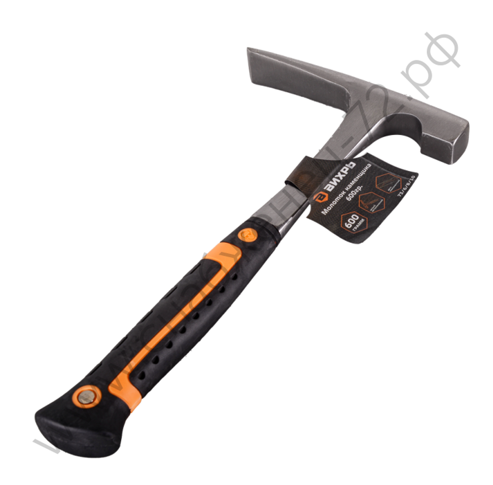 Молоток каменщика Вихрь 600гр., цельнометаллический, двухкомпонентная рукоятка