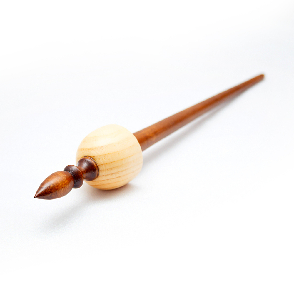 Тибетское опорное веретено из дерева сибирский кедр. Art of Siberia. B27